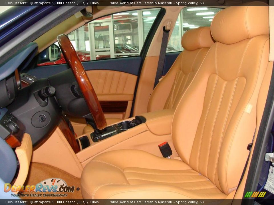 2009 Maserati Quattroporte S Blu Oceano (Blue) / Cuoio Photo #9
