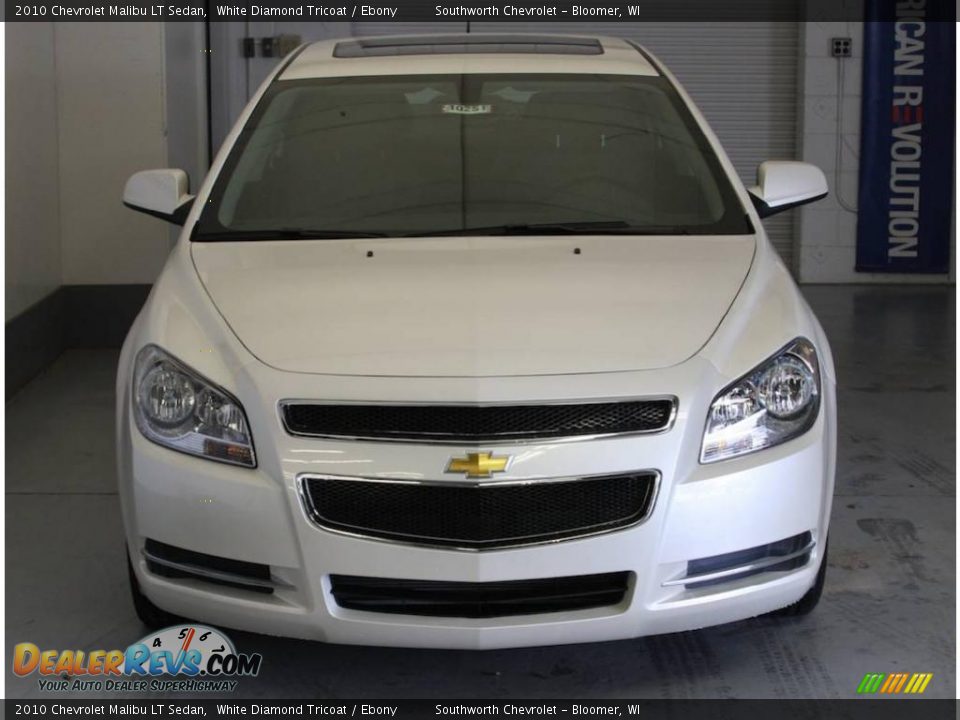 2010 Chevrolet Malibu LT Sedan White Diamond Tricoat / Ebony Photo #2