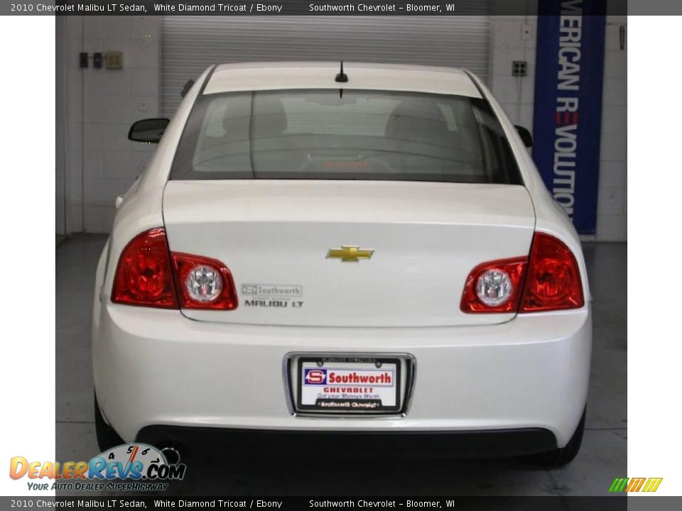 2010 Chevrolet Malibu LT Sedan White Diamond Tricoat / Ebony Photo #3