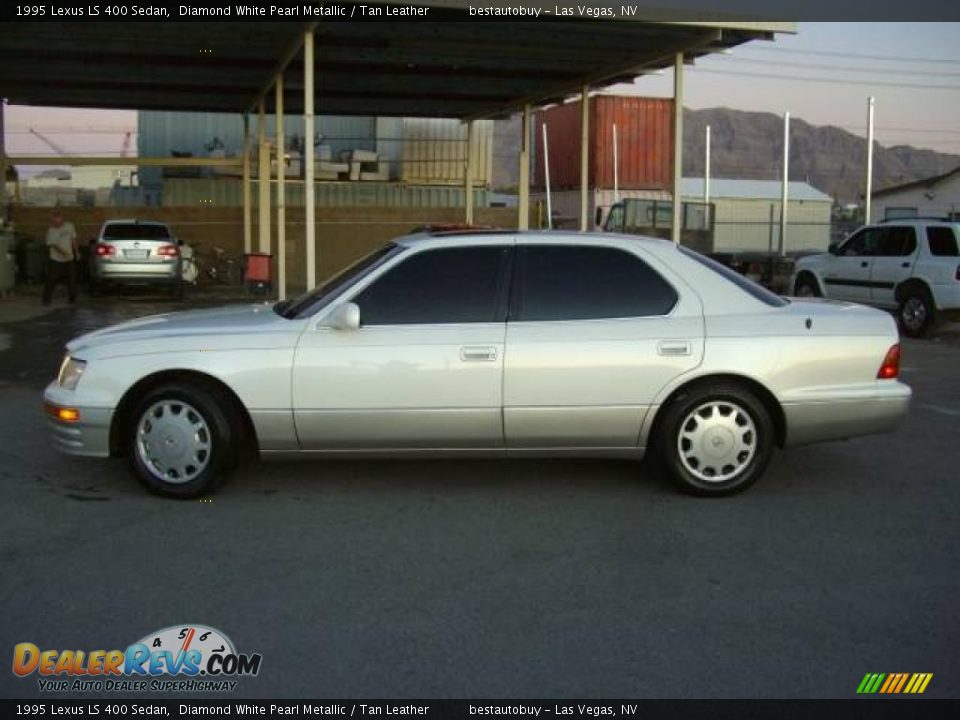 1995 Lexus LS 400 Sedan Diamond White Pearl Metallic / Tan Leather Photo #1