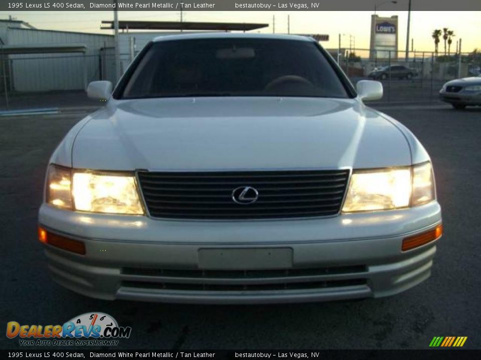1995 Lexus LS 400 Sedan Diamond White Pearl Metallic / Tan Leather Photo #3