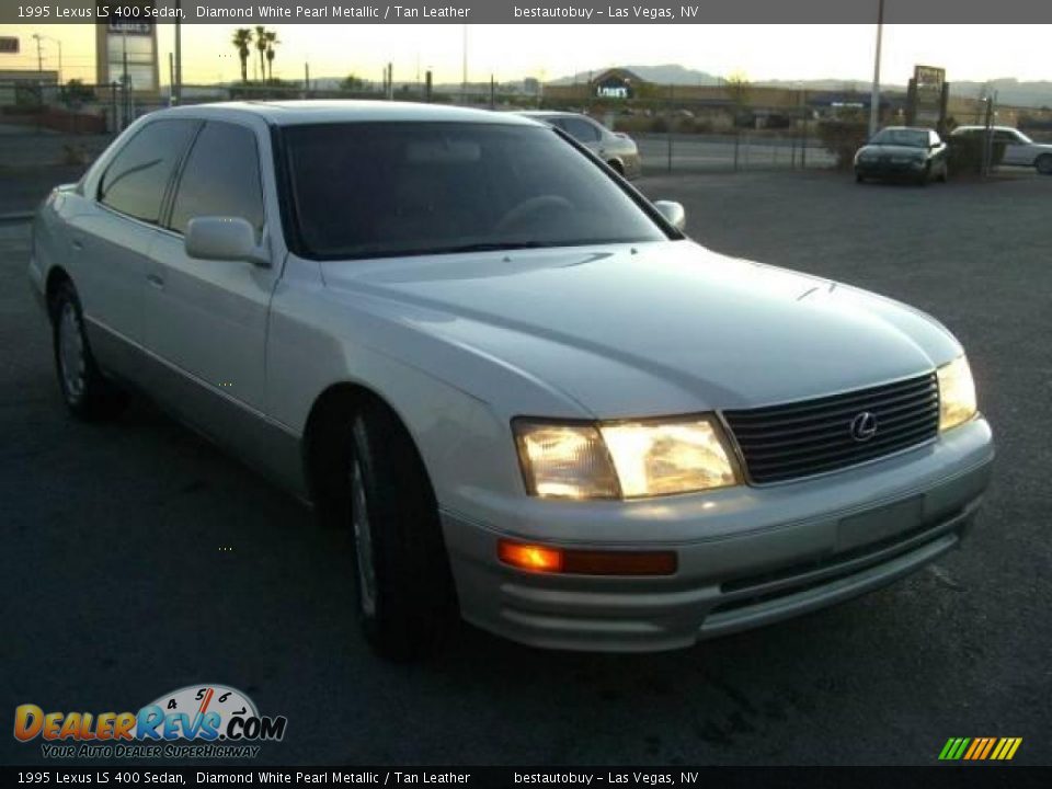 1995 Lexus LS 400 Sedan Diamond White Pearl Metallic / Tan Leather Photo #4