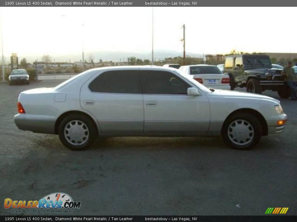 1995 Lexus LS 400 Sedan Diamond White Pearl Metallic / Tan Leather Photo #5