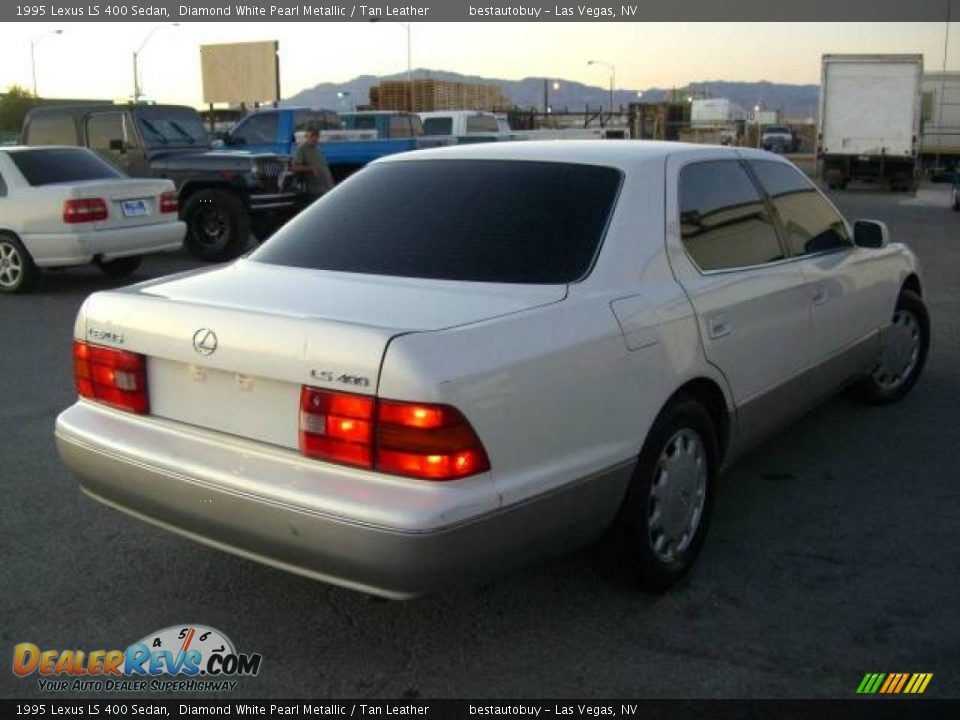 1995 Lexus LS 400 Sedan Diamond White Pearl Metallic / Tan Leather Photo #6