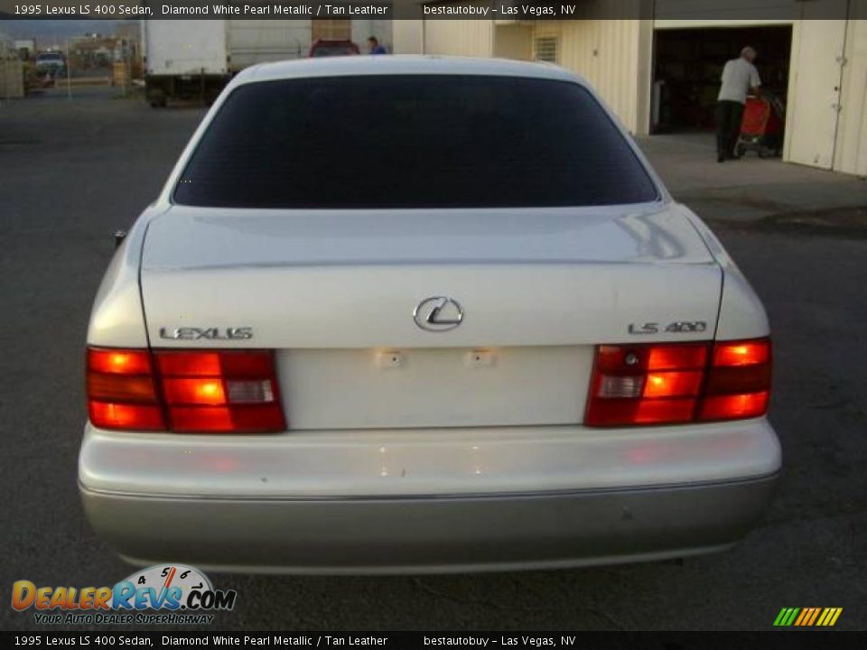 1995 Lexus LS 400 Sedan Diamond White Pearl Metallic / Tan Leather Photo #7
