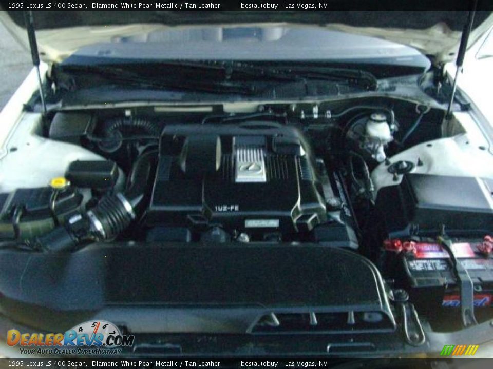 1995 Lexus LS 400 Sedan Diamond White Pearl Metallic / Tan Leather Photo #21
