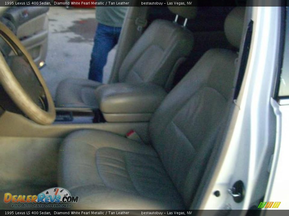 1995 Lexus LS 400 Sedan Diamond White Pearl Metallic / Tan Leather Photo #29