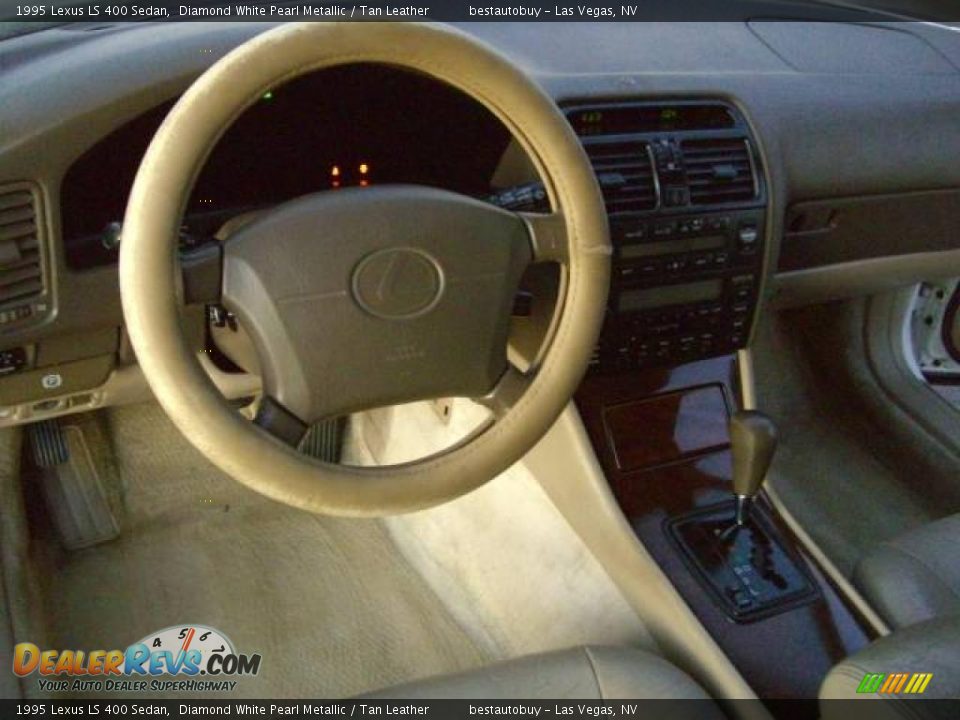 1995 Lexus LS 400 Sedan Diamond White Pearl Metallic / Tan Leather Photo #30
