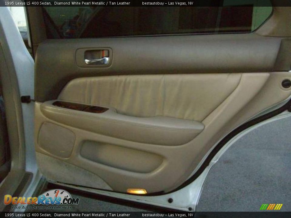 1995 Lexus LS 400 Sedan Diamond White Pearl Metallic / Tan Leather Photo #35