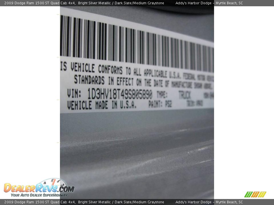 2009 Dodge Ram 1500 ST Quad Cab 4x4 Bright Silver Metallic / Dark Slate/Medium Graystone Photo #24