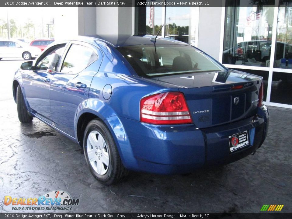 2010 Dodge Avenger SXT Deep Water Blue Pearl / Dark Slate Gray Photo #6