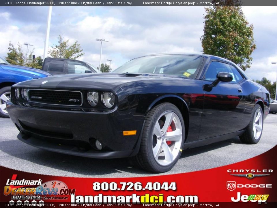 2010 Dodge Challenger SRT8 Brilliant Black Crystal Pearl / Dark Slate Gray Photo #1
