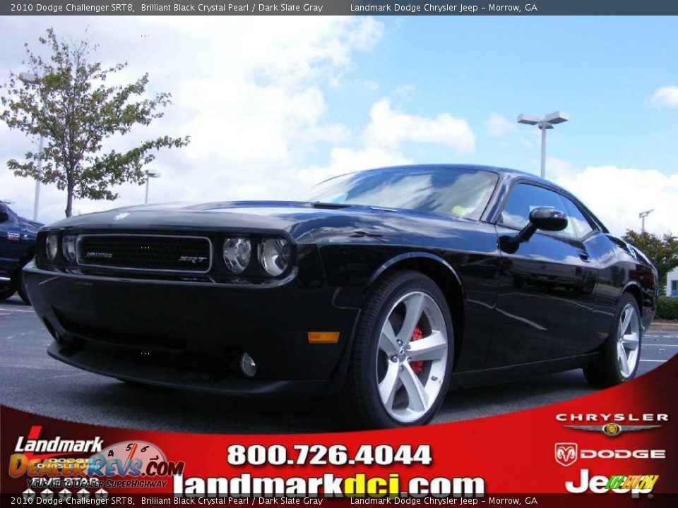2010 Dodge Challenger SRT8 Brilliant Black Crystal Pearl / Dark Slate Gray Photo #1