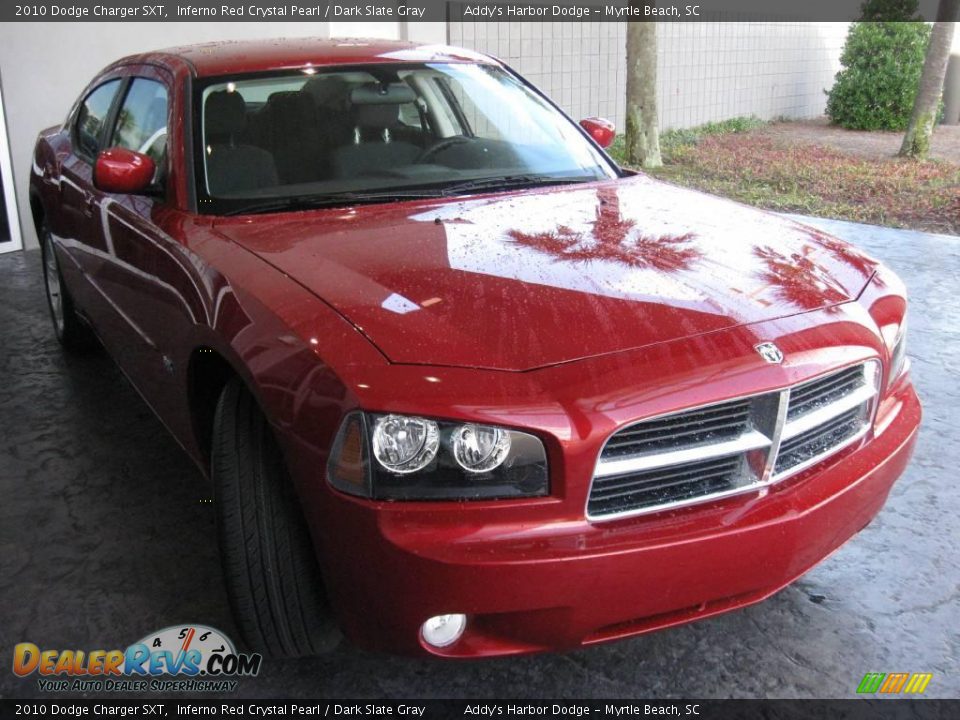 2010 Dodge Charger SXT Inferno Red Crystal Pearl / Dark Slate Gray Photo #4