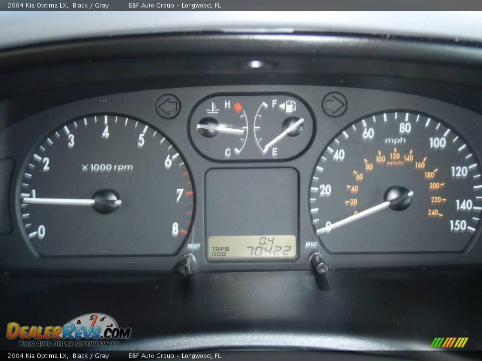 2004 Kia Optima LX Black / Gray Photo #11