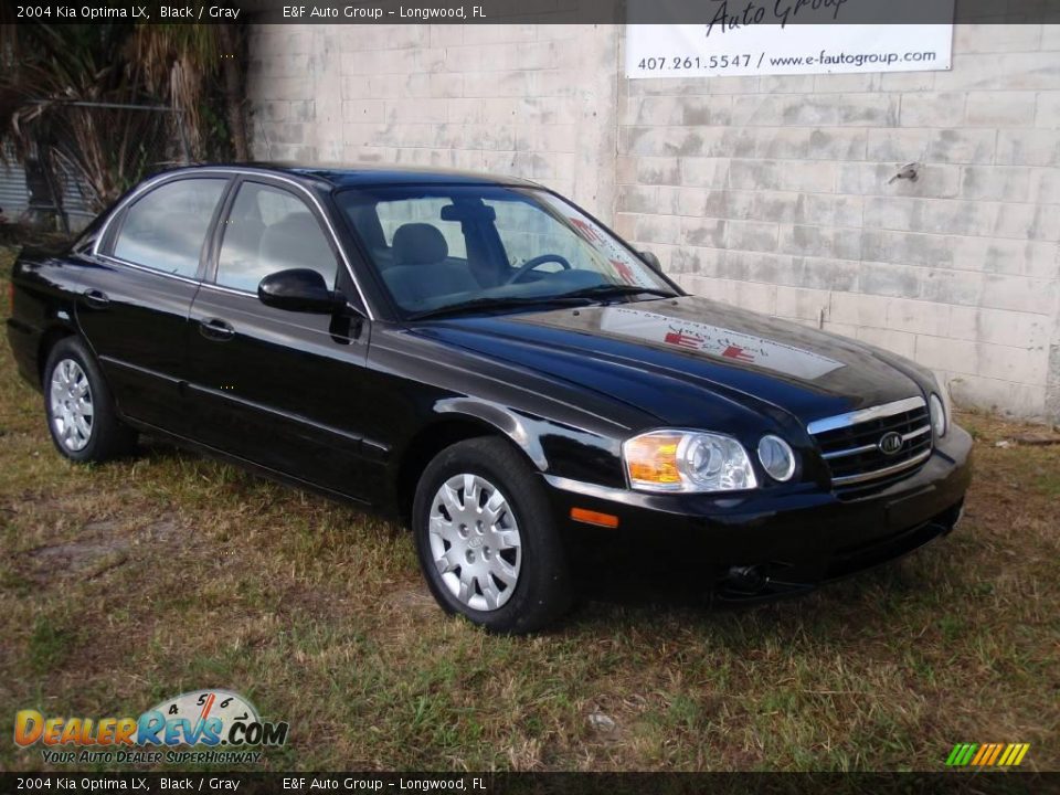 2004 Kia Optima LX Black / Gray Photo #14