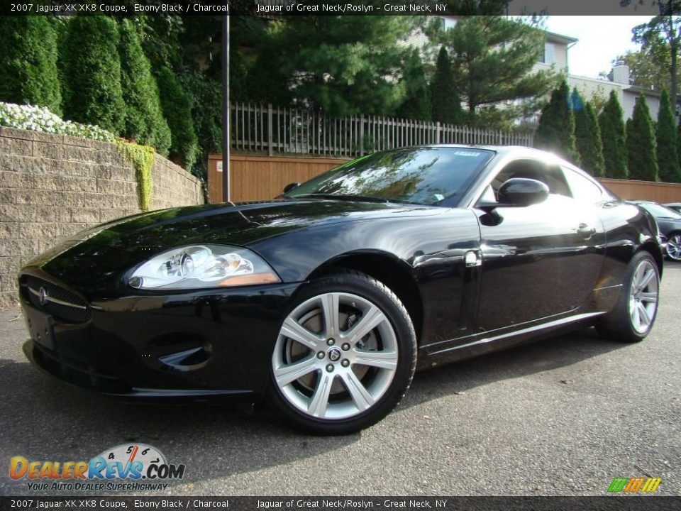 2007 Jaguar XK XK8 Coupe Ebony Black / Charcoal Photo #1