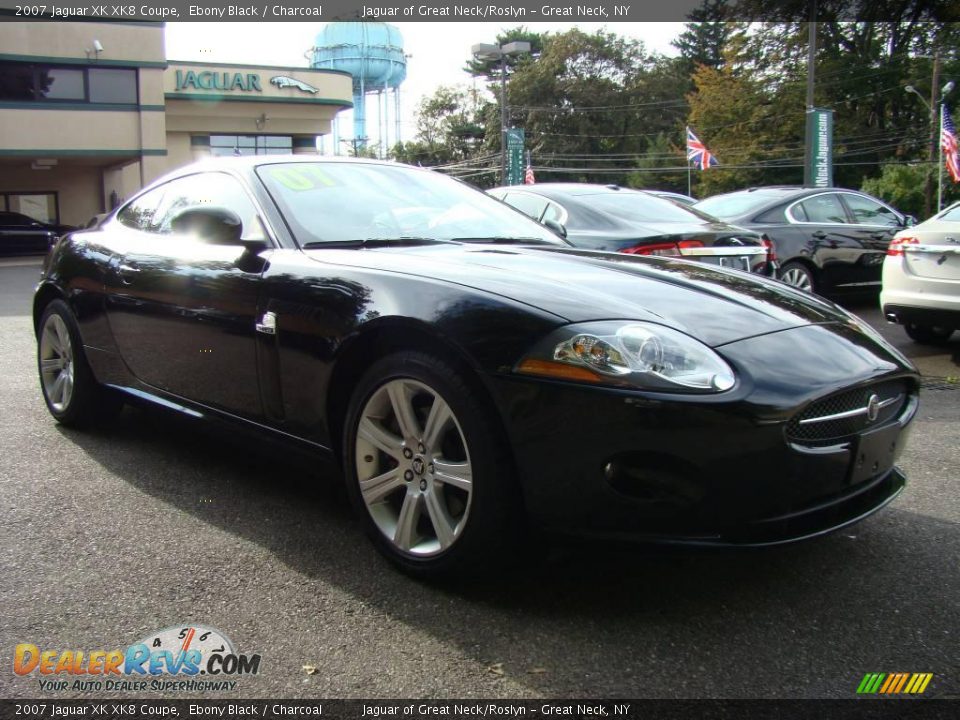 2007 Jaguar XK XK8 Coupe Ebony Black / Charcoal Photo #3