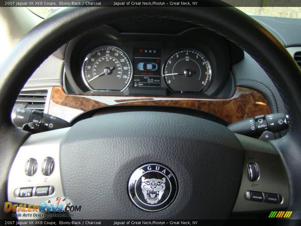 2007 Jaguar XK XK8 Coupe Ebony Black / Charcoal Photo #13