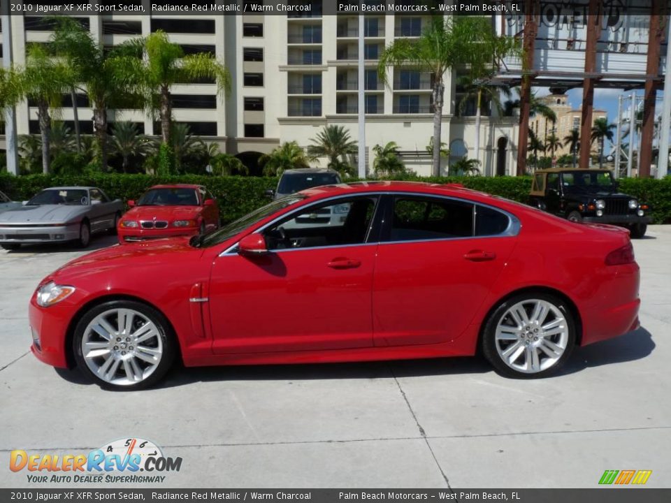 2010 Jaguar XF XFR Sport Sedan Radiance Red Metallic / Warm Charcoal Photo #3
