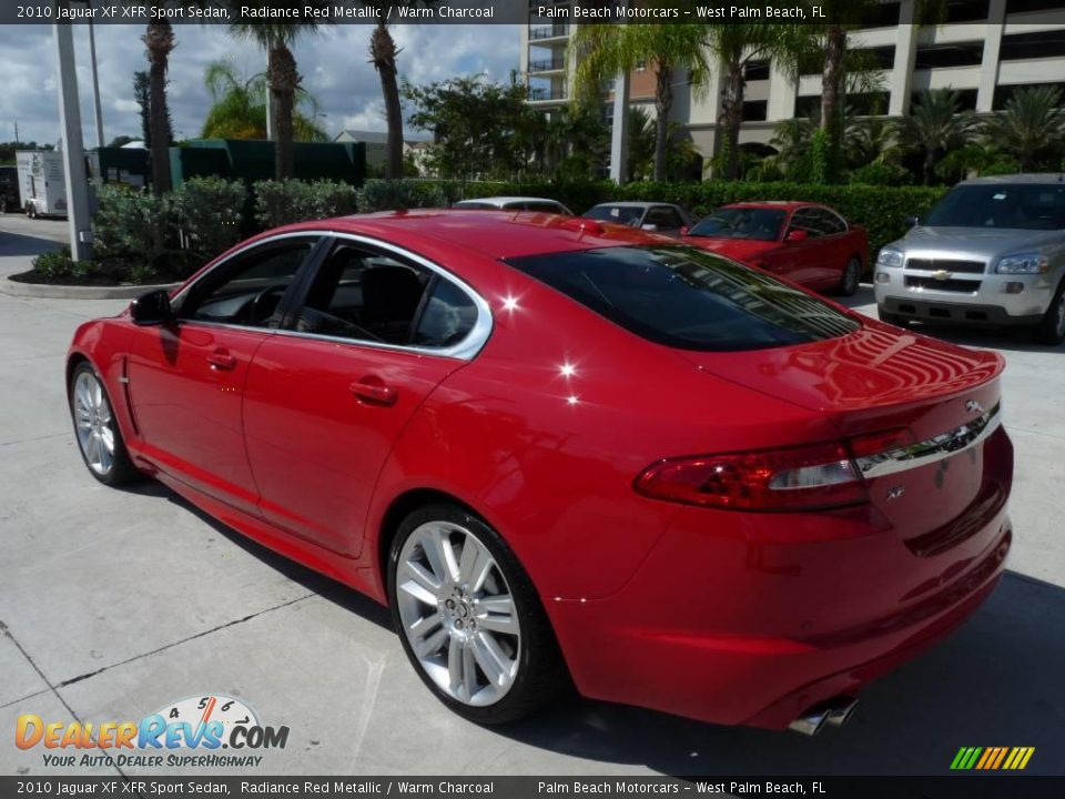 2010 Jaguar XF XFR Sport Sedan Radiance Red Metallic / Warm Charcoal Photo #4