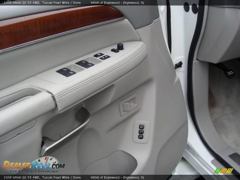 2008 Infiniti QX 56 4WD Tuscan Pearl White / Stone Photo #11