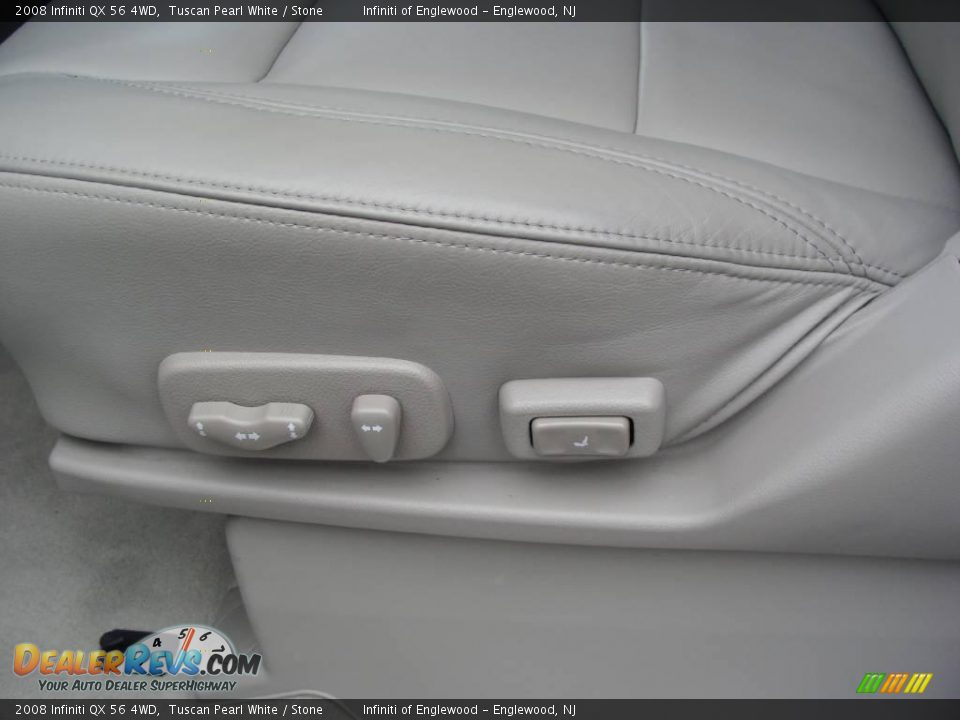 2008 Infiniti QX 56 4WD Tuscan Pearl White / Stone Photo #13