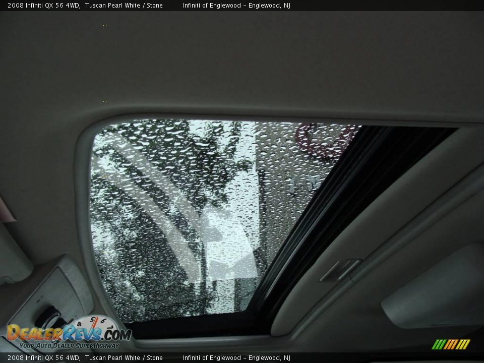 2008 Infiniti QX 56 4WD Tuscan Pearl White / Stone Photo #14