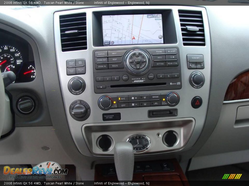 2008 Infiniti QX 56 4WD Tuscan Pearl White / Stone Photo #22