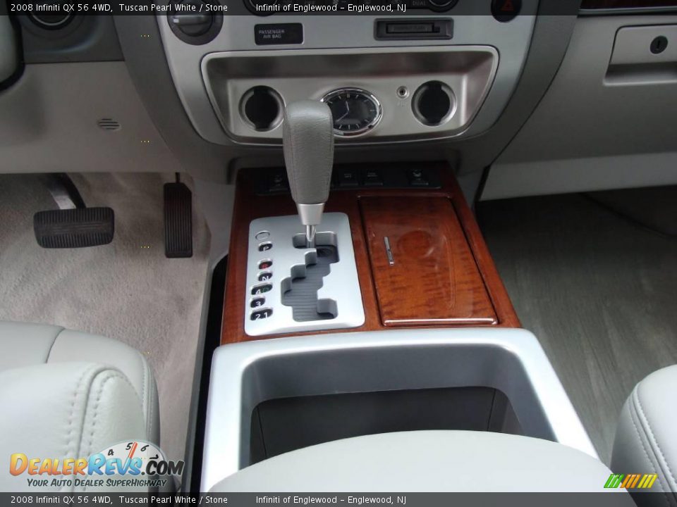 2008 Infiniti QX 56 4WD Tuscan Pearl White / Stone Photo #23
