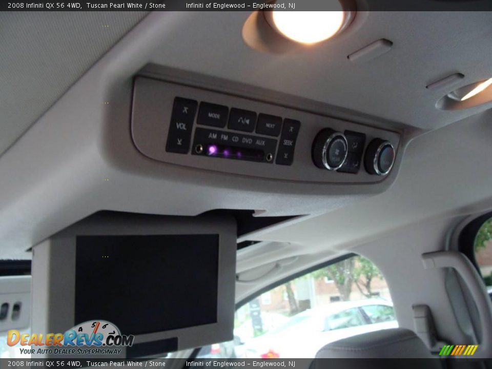 2008 Infiniti QX 56 4WD Tuscan Pearl White / Stone Photo #24
