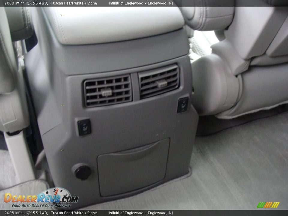 2008 Infiniti QX 56 4WD Tuscan Pearl White / Stone Photo #25