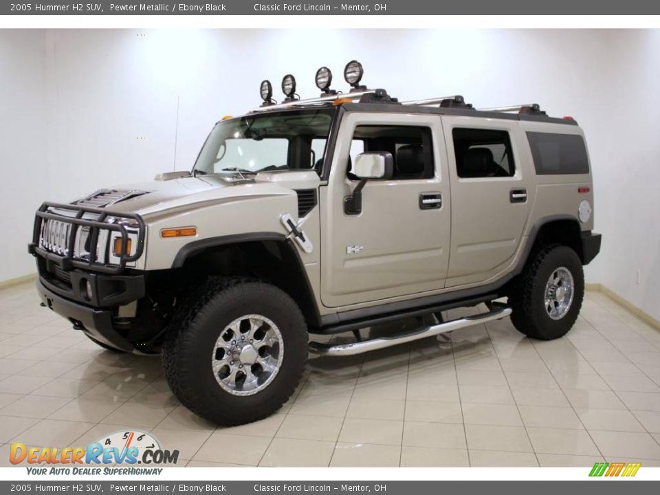 2005 Hummer H2 SUV Pewter Metallic / Ebony Black Photo #3
