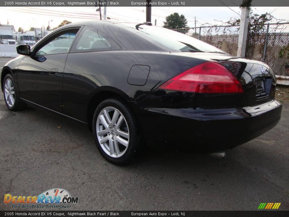 2005 Honda Accord EX V6 Coupe Nighthawk Black Pearl / Black Photo #3
