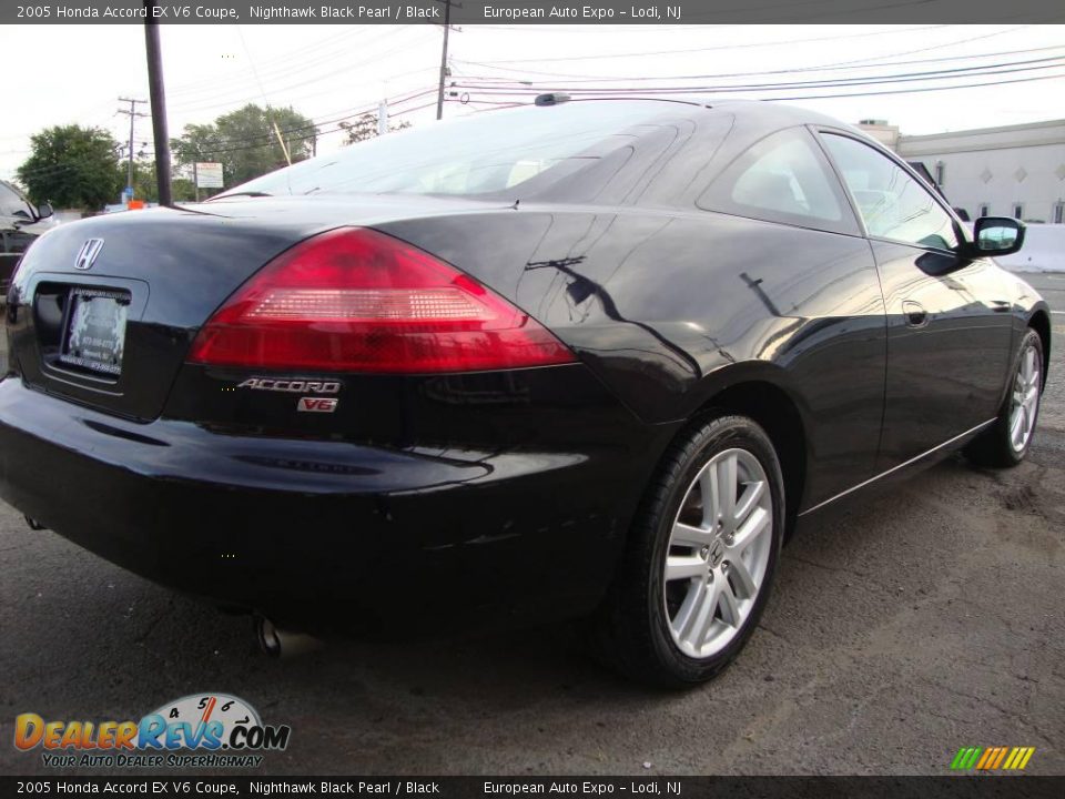 2005 Honda Accord EX V6 Coupe Nighthawk Black Pearl / Black Photo #4