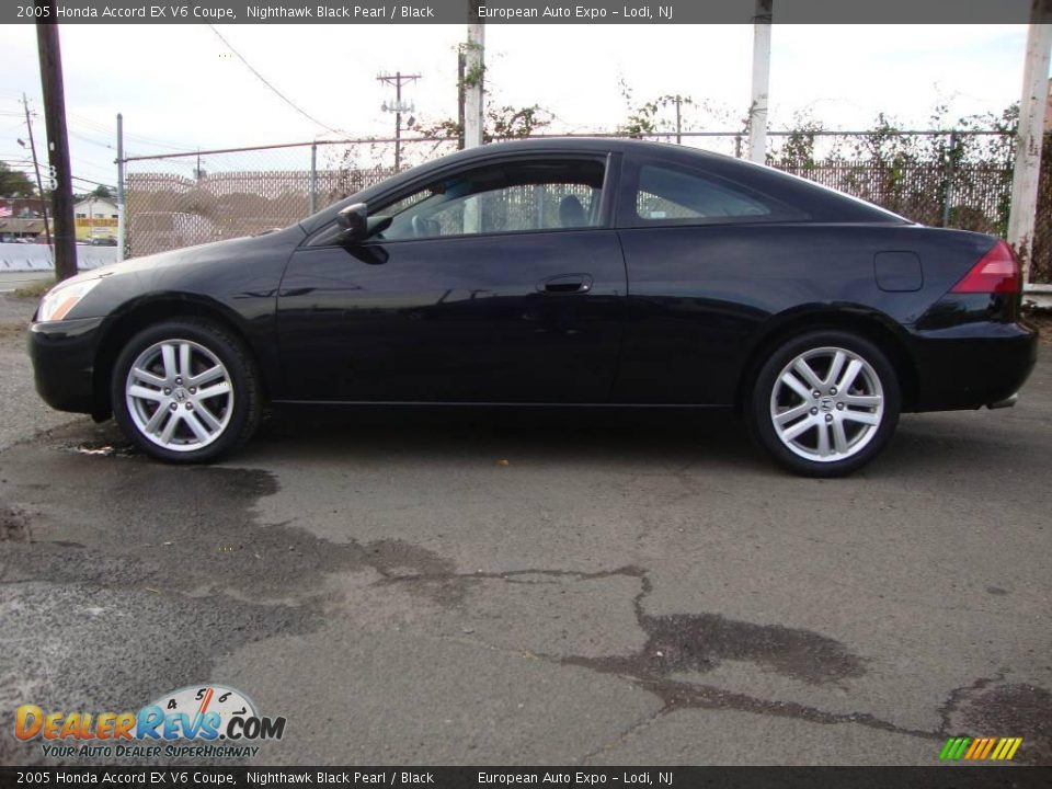 2005 Honda Accord EX V6 Coupe Nighthawk Black Pearl / Black Photo #5
