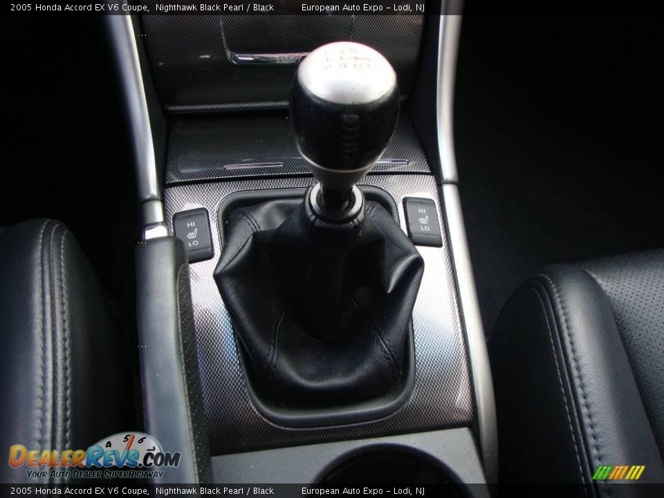 2005 Honda Accord EX V6 Coupe Nighthawk Black Pearl / Black Photo #15