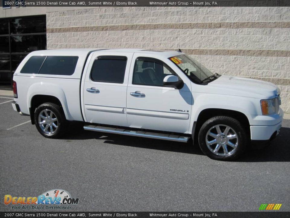 2007 GMC Sierra 1500 Denali Crew Cab AWD Summit White / Ebony Black Photo #1