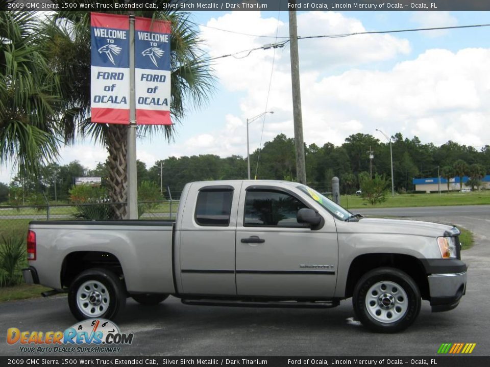 2009 GMC Sierra 1500 Work Truck Extended Cab Silver Birch Metallic / Dark Titanium Photo #2