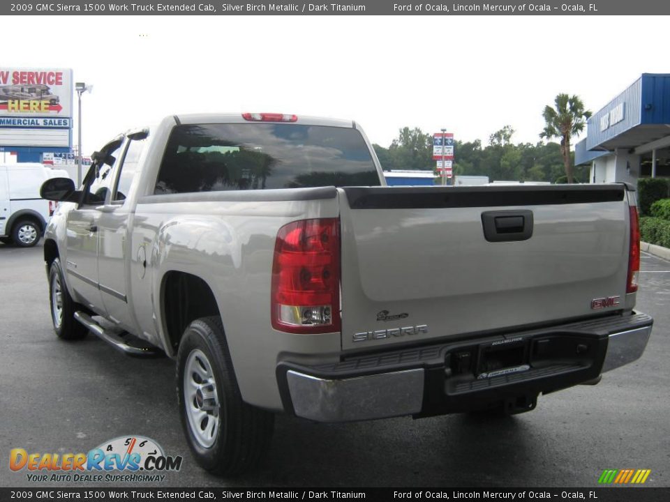 2009 GMC Sierra 1500 Work Truck Extended Cab Silver Birch Metallic / Dark Titanium Photo #5
