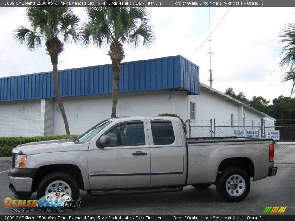 2009 GMC Sierra 1500 Work Truck Extended Cab Silver Birch Metallic / Dark Titanium Photo #6