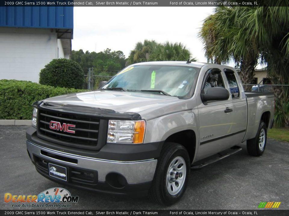 2009 GMC Sierra 1500 Work Truck Extended Cab Silver Birch Metallic / Dark Titanium Photo #7