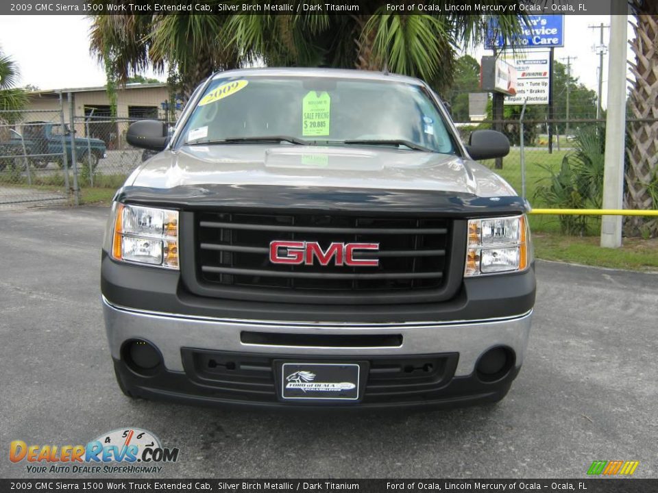 2009 GMC Sierra 1500 Work Truck Extended Cab Silver Birch Metallic / Dark Titanium Photo #8
