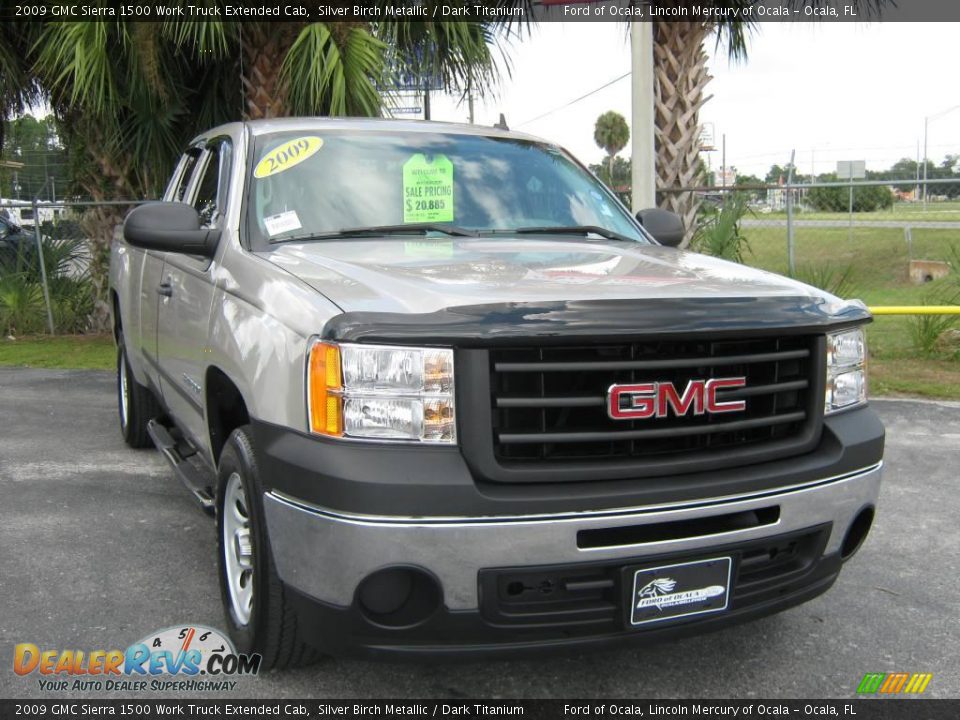 2009 GMC Sierra 1500 Work Truck Extended Cab Silver Birch Metallic / Dark Titanium Photo #9