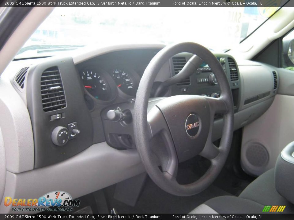 2009 GMC Sierra 1500 Work Truck Extended Cab Silver Birch Metallic / Dark Titanium Photo #17