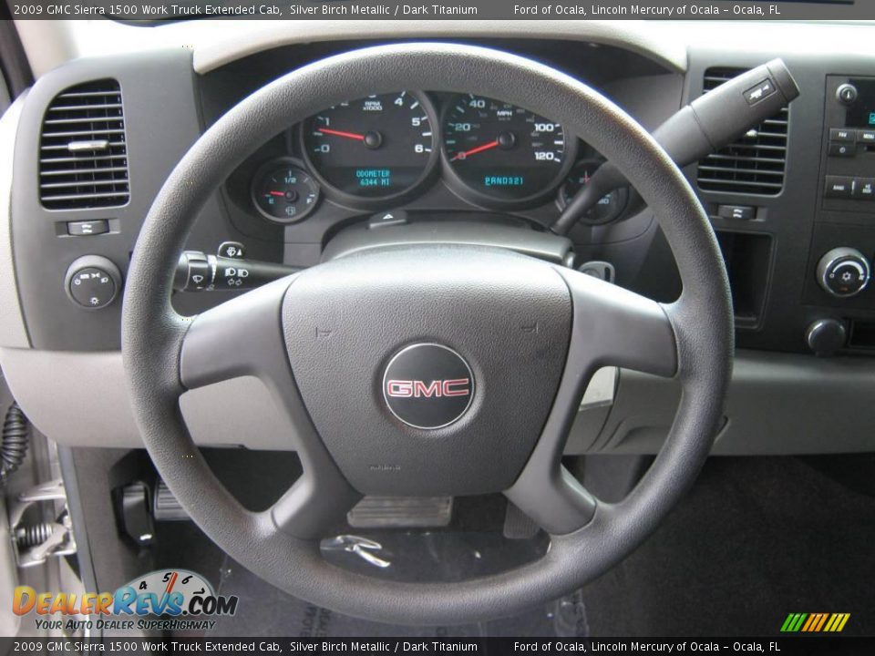 2009 GMC Sierra 1500 Work Truck Extended Cab Silver Birch Metallic / Dark Titanium Photo #23