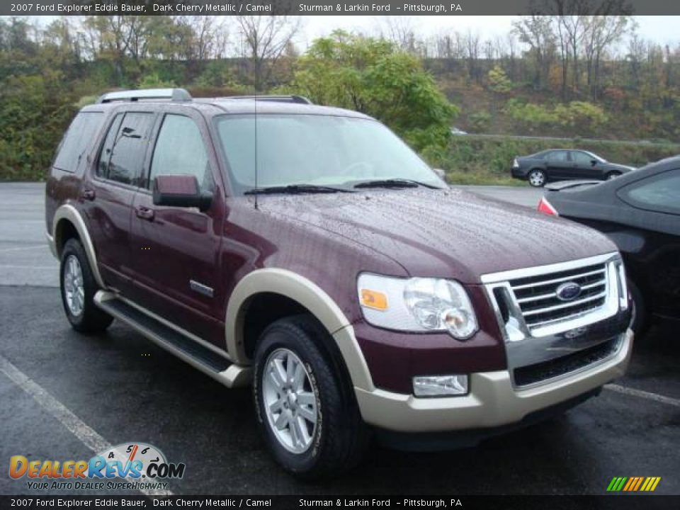 2007 Ford Explorer Eddie Bauer Dark Cherry Metallic / Camel Photo #1
