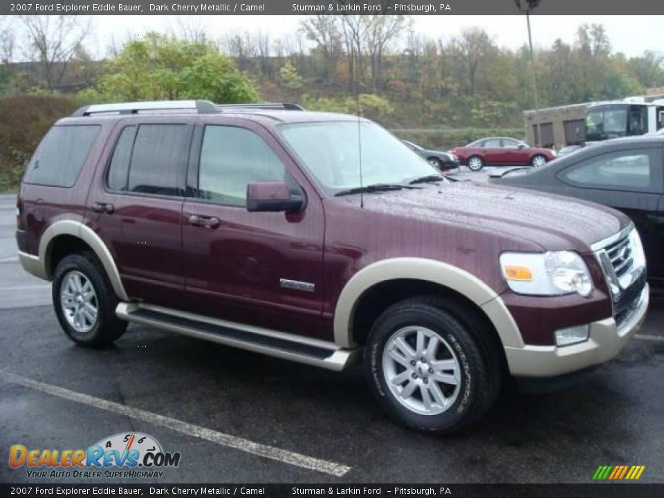 2007 Ford Explorer Eddie Bauer Dark Cherry Metallic / Camel Photo #2