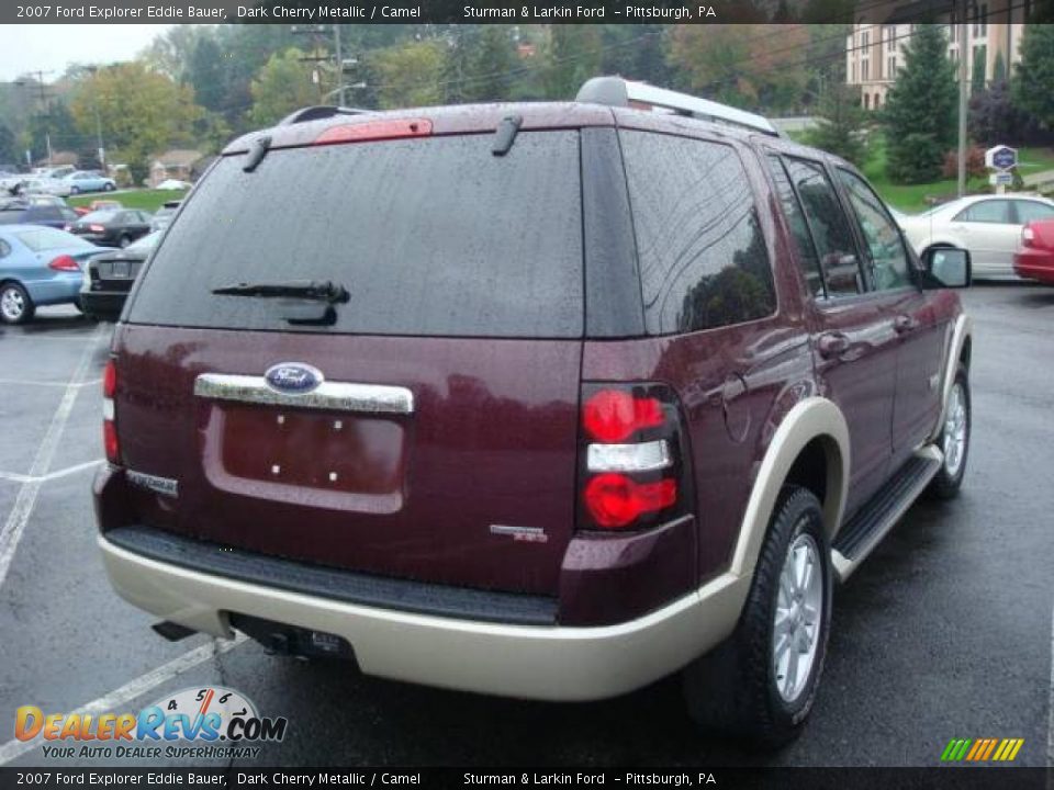 2007 Ford Explorer Eddie Bauer Dark Cherry Metallic / Camel Photo #3