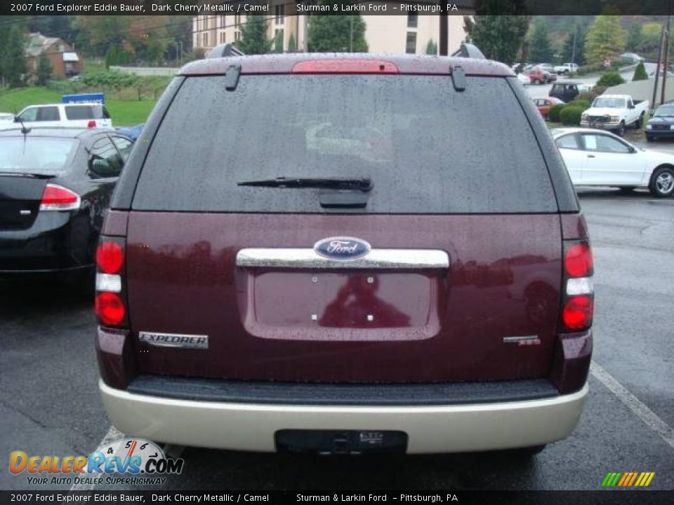 2007 Ford Explorer Eddie Bauer Dark Cherry Metallic / Camel Photo #4